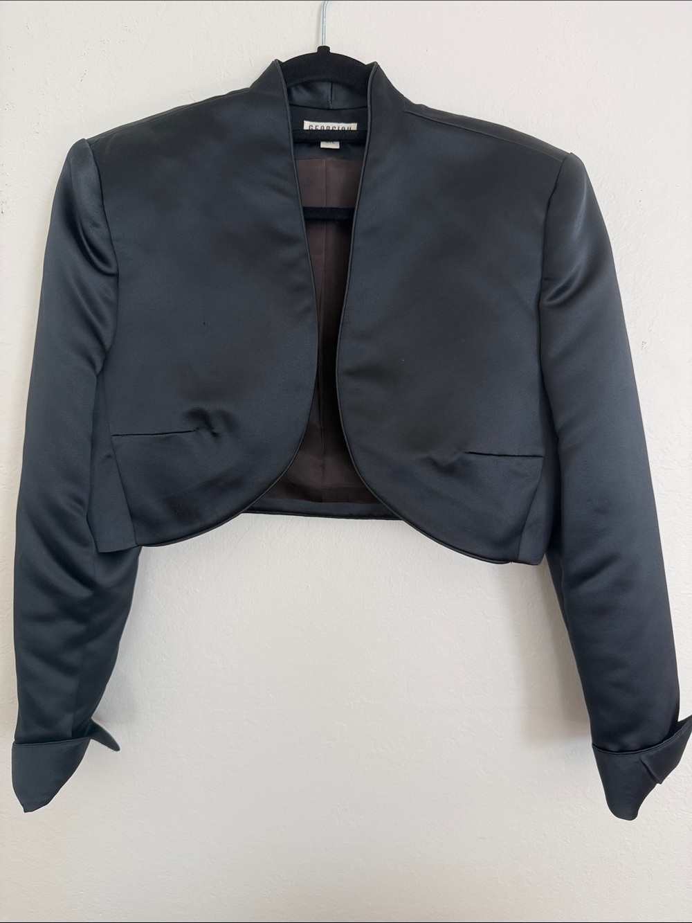 Cropped Black Open-Front Women's Bolero Jacket